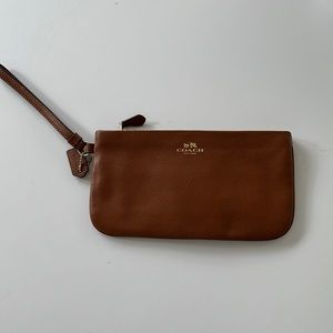 Coach leather wristlet